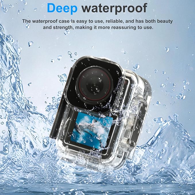 FitStill 196FT/60M Underwater Waterproof Case with Magnetic Quick Release Interface Compatible with DJI Osmo Action 5 Pro Action 4 Action 3,Protective Cover Invisible Diving Action Shell Accessory Kit - Image 5