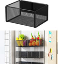 Magnetic Shelf Fridge Basket Bin for Washer Dryer Locker Whiteboard Cabinet | No Drilling No Assembly, Reusable Magnet Organizer Kitchen Laundry Storage Rack Container Holder Home Office Classroom by LIFEFAN