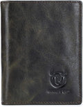 BULLCAPTAIN Large Capacity Genuine Leather Wallet for Men QB-027 | Bifold Wallet,RFID Blocking,Credit Card Holder,15 Card Slots,Special Expandable Design,gift choice by Bullcaptain