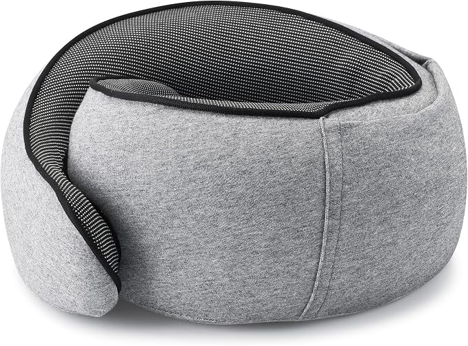 Travel Pillow with Hood (Light Gray) - for Airplane Travel and Car Ride Nap, Foldable Hood, Slow-Rebound Memory Foam, 360 Ergonomic Design, Compact and Portable in Travel Bag - Image 5