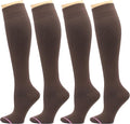 Dr. Motion 4 Pairs Therapeutic Graduated Compression Women's Knee-hi Socks by Dr.+Motion