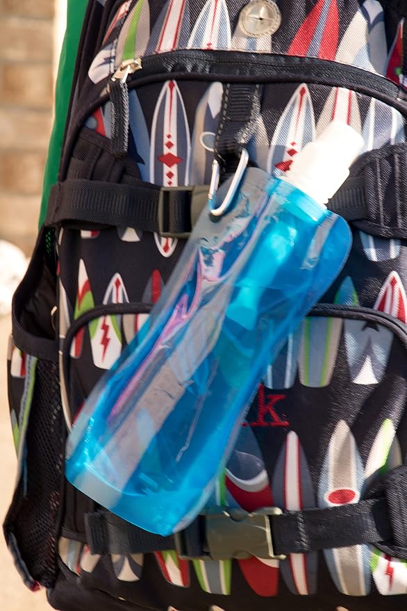 Clever Creations Collapsible Sports Water Bottle 3 Pack, Foldable Leak Proof Travel Bottles for Camping and Hiking, 480 mL Capacity, Blue, Orange, and Green - Image 6