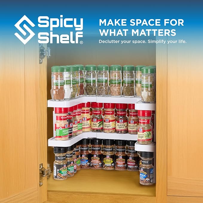 3.0 - Expandable 2 Tiered Spice Rack Organizer for Cabinet & Pantry - Kitchen Seasoning Organizer - Cabinet Spice Racks for Inside Cabinets (Spicy Shelf Premium) - Home Organization - Image 7