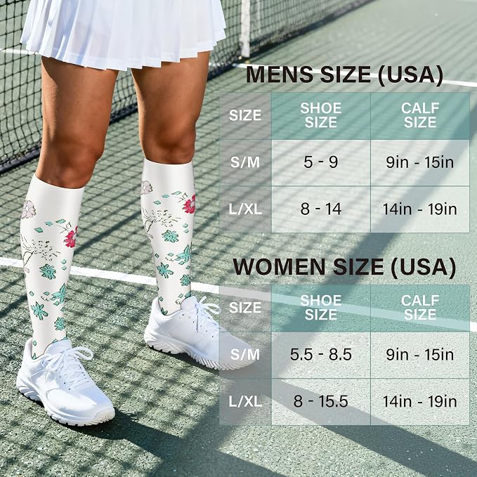 Acture 6 Pack Compression Socks for Women and Men - Knee High for Medical, Running, Nurses, Travel - Image 3