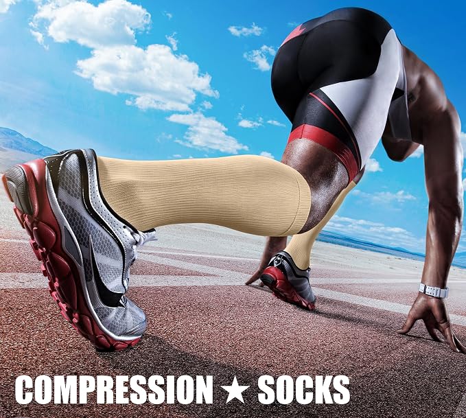 CHARMKING Compression Socks for Women & Men Circulation (3 Pairs) 15-20 mmHg is Best Support for Athletic Running Cycling - Image 3