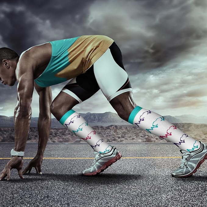 QUXIANG Copper Compression Socks for Women & Men Circulation (8 Pairs) - Best for Running Athletic Cycling - 15-20 mmHg - Image 2