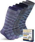 Pembrook® Bamboo Viscose Light Compression Socks - 3 Pairs | 8-15 mmhg Compression Socks | Knee High Comfort Support Socks by Pembrook