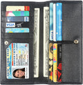 Ultra Slim Thin Leather Women Wallet RFID Blocking Credit Card Holder Bifold Long Ladies Billfold by Lavemi