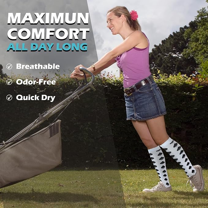 Medical Compression Socks for Women and Men 3 Pairs 20-30 mmHg Knee High Christmas Compression Stockings Circulation Best for Running Athletic Nurses - Image 4