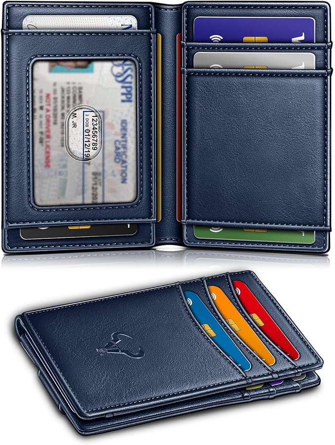 BULLIANT Magnetic Slim Leather Pocket Wallet Money Clip For Men 12Cards | RFID Blocking | Easy Access | Gift Boxed - Image 2