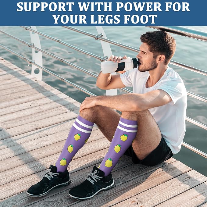FEYHAY Copper Compression Socks (3 Pairs) 15-20 mmHg Circulation is Best Athletic & Daily for Men & Women, Running, Climbing - Image 4