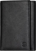 SERMAN BRANDS Trifold Wallet for Men - RFID Blocking Genuine Leather, 11 Card Slots & ID Window, Slim Everyday Carry, Durable Stitching, Gift for Him by SERMANBRANDS