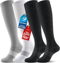 PULIOU Cooling Compression Socks for Women Men, 20-30 mmHg Circulation Knee High for Travel, Flying, Running, 2 Pairs by PULIOU