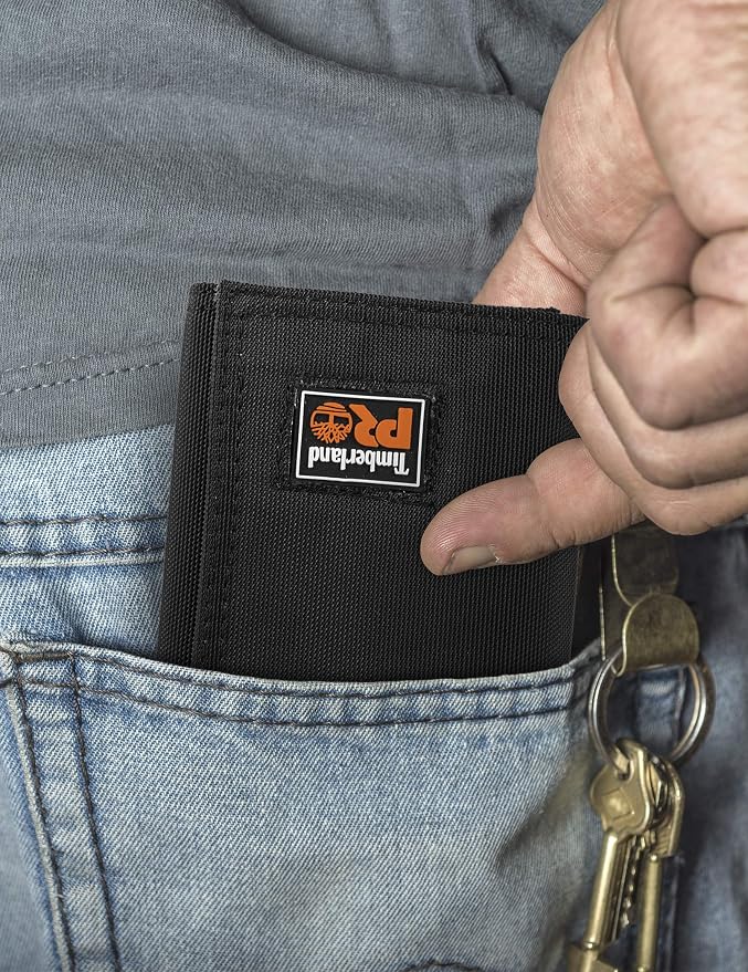 Timberland PRO Men's Cordura Nylon RFID Trifold Wallet with ID Window - Image 4