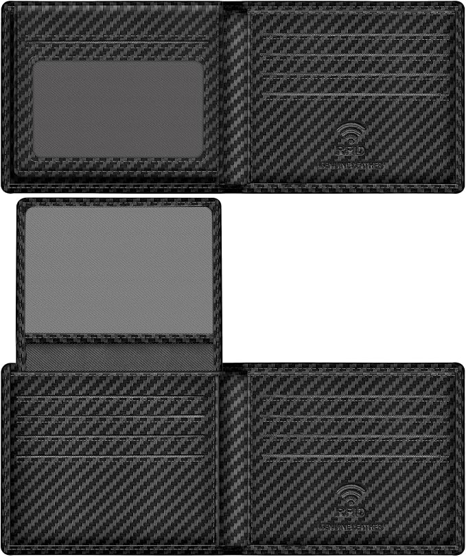 Travelambo Genuine Leather Wallet for Men with Gift Box - Handmade Bifold Stylish - Mens Wallets Rfid Blocking with 2 ID Windows - Image 9