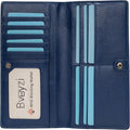 Bveyzi Ultra Slim Thin Leather RFID Blocking Credit Card Holder Bifold Clutch Wallets for Women by Bveyzi