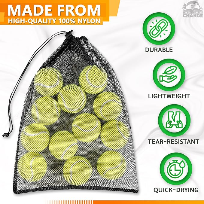 12 Pcs Mesh Laundry Bags Drawstring, 12.6x15.5 In, Reusable, Nylon (Black) | Mesh Bags Drawstring; Breathable; Washable, Quick-Drying; for Swimwear, Delicates, Sports Gear, Towels, Travel Use - Image 3