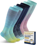 Pembrook® Bamboo Viscose Light Compression Socks - 3 Pairs | 8-15 mmhg Compression Socks | Knee High Comfort Support Socks by Pembrook