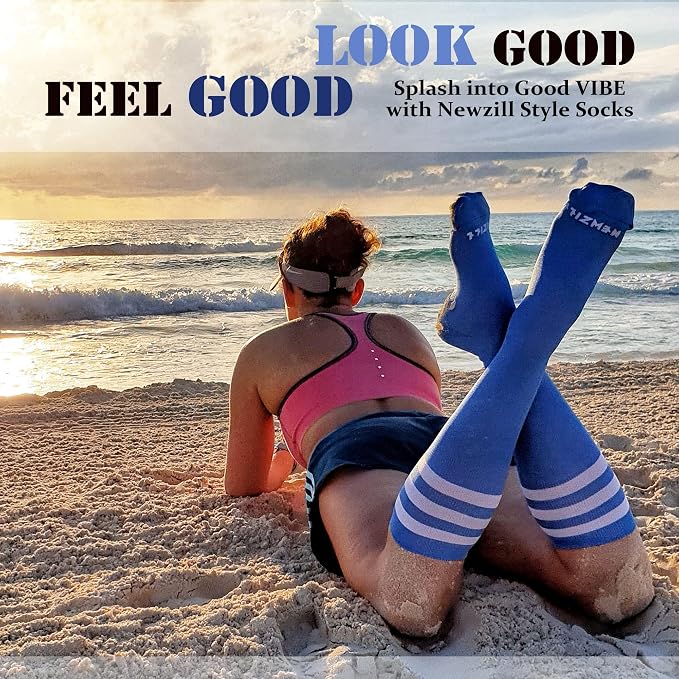 NEWZILL Medical Compression Socks for Women & Men, 20-30 mmHg Knee-High Support for Circulation, All-Day Comfort for Work Travel Running Cycling and Fitness - Image 5