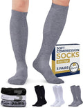 Pembrook® Light Compression Socks for Men & Women - 3 Pairs | 8-15 mmhg Compression Dress Socks for Men | Support Socks by Pembrook