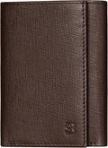 SERMAN BRANDS Trifold Wallet for Men - RFID Blocking Full Grain Leather, 11 Card Slots & ID Window, Slim Everyday Carry, Durable Stitching, Gift for Him by SERMANBRANDS