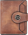 BOSTANTEN Leather Womens Wallet Small RFID Blocking Credit Card Holder | Removable ID Window, Zipper Coin Pocket, Bifold, Minimalist, Fits Small Purses, Daily Use, Ladies Gifts, Brown by BOSTANTEN