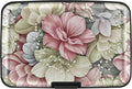 Mayski Credit Card Holder for Women RFID Blocking Wallet, Happy Flower | Card Wallets for Women Small Mini Business Metal Accordion Aluminum Alloy Hard Case for Men by SLIMELEGANCEPERSONIFIED