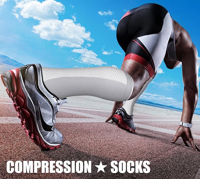 CHARMKING Compression Socks for Women & Men Circulation (3 Pairs) 15-20 mmHg is Best Support for Athletic Running Cycling - Image 3