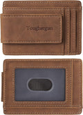 Toughergun Slim Wallet for Men RFID Blocking Money Clip, Minimalist Front Pocket Credit Card Holder, Magnetic Thin Mens Wallets with ID Window by Toughergun