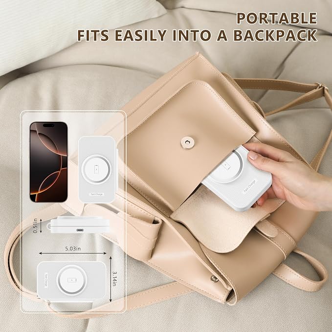 2026 Traveling Portable Wireless Mag-Safe Fast Charging Station | Magnetic 3 in 1 Charger for iPhone 17 16 15 14 13 12 Pro Max Plus,Apple Watch Series & Air pods 4 3 2 Pro-Gifts for Family - Image 6