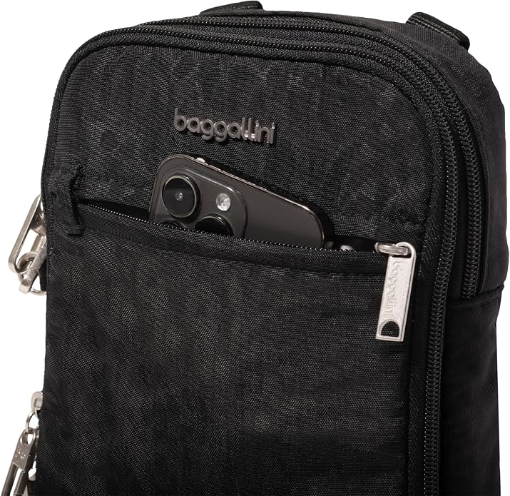 Baggallini Securtex® Anti-theft Mini Everything Crossbody Bag, 6.3"x8.25" Rfid, Locking Zippers & Cut-resistant Strap - Image 4