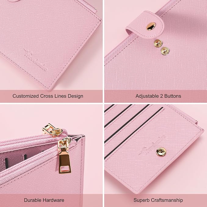 Travelambo RFID Wallet Women Large Size Bifold Multi Card Wallet Case with Zipper Pocke Credit Card Holder for Women - Image 6