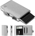 Pop Up Wallet for Women RFID Wallet Slim Aluminum Card Holders | Holds 4-6 Cards with Cash & ID Storage, Featuring One Click Metal Card Ejector & Slim PU Leather Design for Daily Carry by ConcealPlus