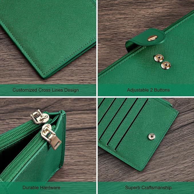 Travelambo RFID Wallet Women Large Size Bifold Multi Card Wallet Case with Zipper Pocke Credit Card Holder for Women - Image 6