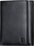 SERMAN BRANDS Trifold Wallet for Men - RFID Blocking Genuine Leather, 11 Card Slots & ID Window, Slim Everyday Carry, Durable Stitching, Gift for Him by SERMANBRANDS