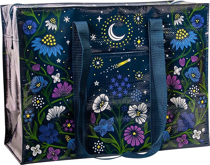 Blue Q Reusable Shoulder Tote Bag – Carry Everywhere Bag with a Hefty Zipper, Durable, Fun Design, 95% Recycled Material by BlueQ
