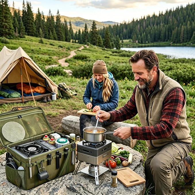 40L Waterproof 600D Camping Storage Bag Modular Organizer Outdoor Gear Kitchen Carry Case | 40L Large Capacity with Removable Dividers – Custom layout for camping cookware, tools & daily outdoor supplies - Image 3