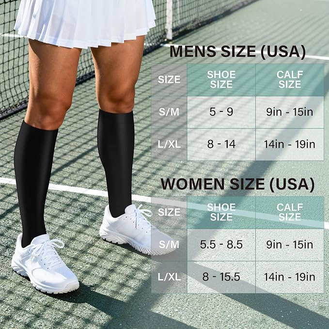 Acture 6 Pack Compression Socks for Women and Men - Knee High for Medical, Running, Nurses, Travel - Image 3
