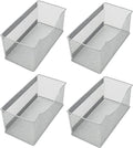 YBM Home Magnetic Basket Storage Organizer with 16 Strong Magnets for Metal Desk, Fridge, Whiteboard, and Wall Locker Accessories, Large (4-Pack) by YBMHome