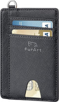 FurArt Slim Minimalist Wallet RFID Credit Card Holder for Men | slim minimalist compact rfid id window thin by FurArt