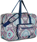 F.FETIVIN Weekender Carry On Bag Travel Duffle Medium Overnight Bag for Women(Green Floral) by FFETIVIN