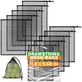 Small Mesh Bags Drawstring, 11.8"x7.48", 10 Pack, Nylon (Black), Reusable | Small Net Bag; Lightweight, Breathable; for Travel, Gym, Swimwear, Laundry, Sports, Beach Gear, Camping & Daily Organization by TheLittleGreenChange