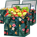 BALEINE 3PK Insulated Reusable Grocery Bag, Heavy Duty Shopping Tote | Foam & Foil Insulation, 9" Long Handles, Reinforced Bottom Keeps Upright, Fold Flat Storage, Water-Resistant Shopping Bag by BALEINE