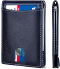 SERMAN BRANDS RFID Blocking Slim Bifold Genuine Leather Minimalist Front Pocket Wallets for Men with Money Clip Thin Mens by SERMANBRANDS