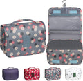 Toiletry Bag Travel Bag with Hanging Hook for Women Men,Blue Flower | Waterproof Small Capacity Hanging Multifunctional Makeup Bag for Toiletries, Portable Cosmetic Bag Travel Organizer by Unknown