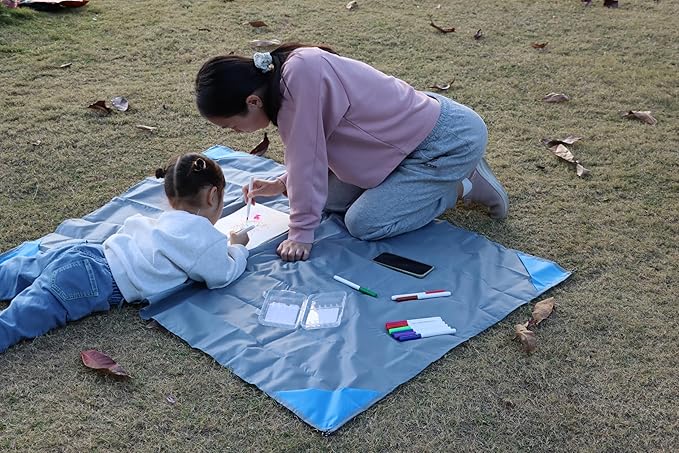 Orga'Neat Pocket Picnic Blanket, Compact Lightweight Tarp for Camping | Foldable, Easy to Carry, Water Resistant Sandproof Washable Quick Dry Mat for Beach, Festival, Travel, Outdoor Recreation - Image 6