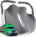 Truck Seat Cushion for Truck Driver Seat Cushion – Upgraded Back Support, Thick and Firm Memory Foam, Pain Relief for Hours of Driving, Maximum Tush Comfort and Trucker Approved by Truckules
