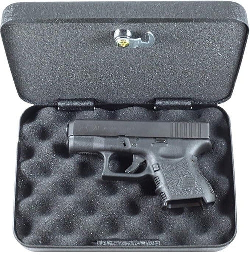 (Firearm Safety Devices - FSDC-MLC5200 Keyed Steel Lockable Gun Case & Security Box – Heavy-Duty Powder Coated Steel – TSA Approved – Compact for Easy Storage by RegalProducts