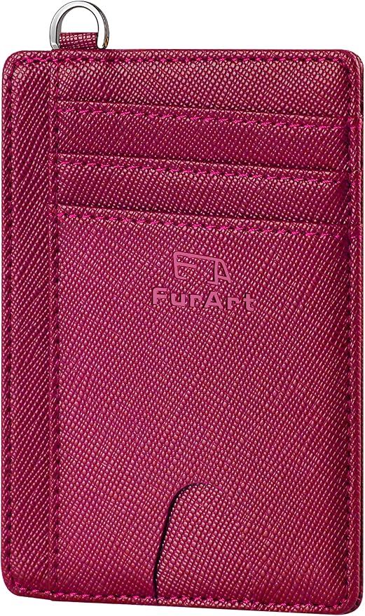 FurArt Slim Minimalist Wallet RFID Credit Card Holder for Men | slim minimalist compact rfid id window thin by FurArt
