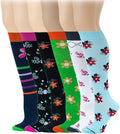 Different Touch 6 Pairs Pack Women Travelers, Anti-Fatigue, Graduated Compression Knee High Socks 9-11 by DifferentTouch